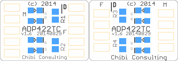 Digram showing solder pads