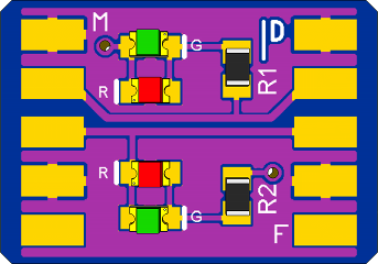 Single sided polarity check PCB